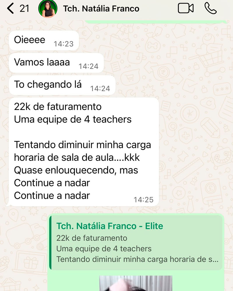 Depoimento de aluna da Teacher Ana (5 de 8)
